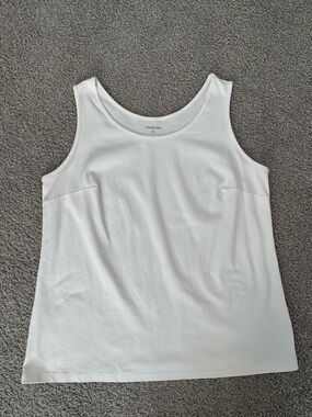 Lands' End White Tank Top 2X